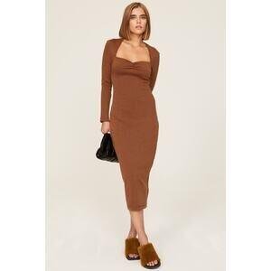 Victor Glemaud Portrait Collar Midi Dress